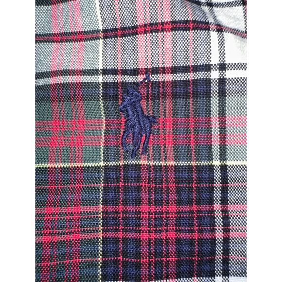 Ralph Lauren Vintage Men’s Flannel Plaid Dress Shirt Size S Long Sleeve ButtonUp - Picture 7 of 8